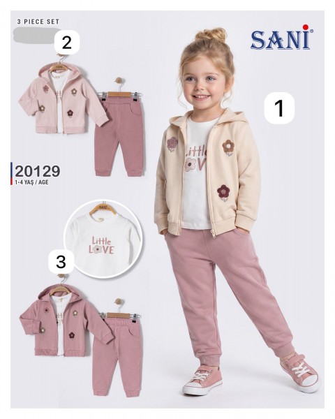 Костюм Тройка Для Девочки Sani (1-2-3-4лет) 