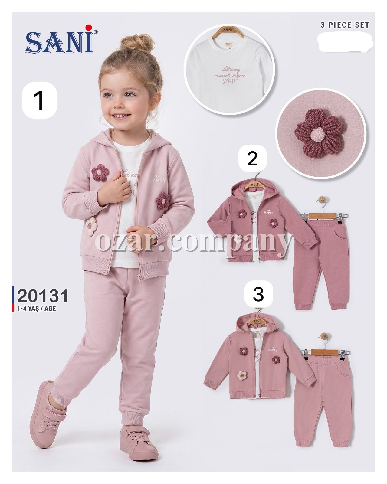 Костюм Тройка Для Девочки Sani (1-2-3-4лет) 
