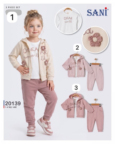 Костюм Тройка Для Девочки Sani (1-2-3-4лет) 