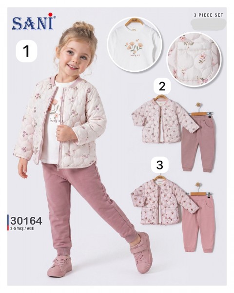 Костюм Тройка Для Девочки Sani (2-3-4-5лет)
