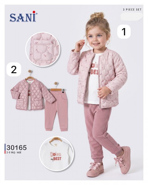 Костюм Тройка Для Девочки Sani (2-3-4-5лет)