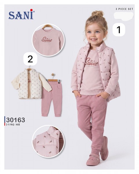 Костюм Тройка Для Девочки Sani (2-3-4-5лет)