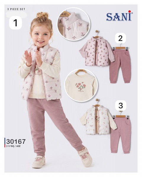 Костюм Тройка Для Девочки Sani (2-3-4-5лет)