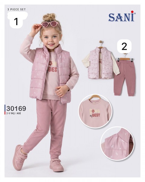 Костюм Тройка Для Девочки Sani (2-3-4-5лет)
