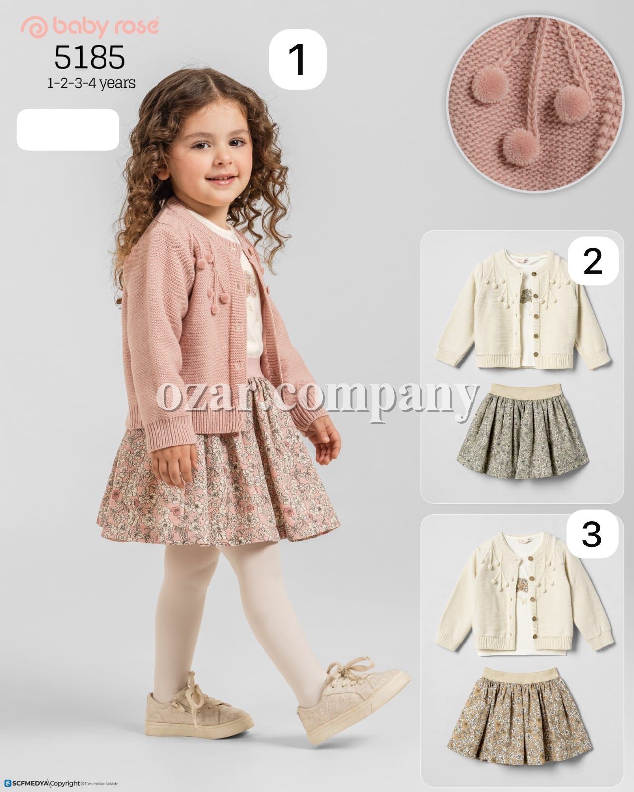 Костюм Тройка Для Девочки Baby Rose (1-2-3-4лет) 