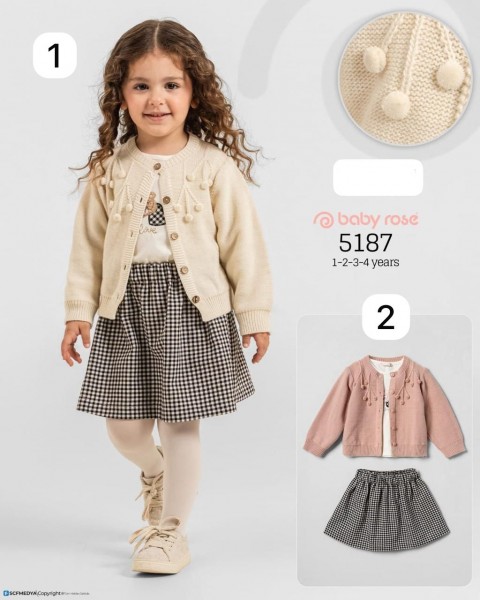 Костюм Тройка Для Девочки Baby Rose (1-2-3-4лет) 