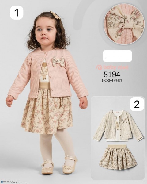 Костюм Тройка Для Девочки Baby Rose (1-2-3-4лет) 
