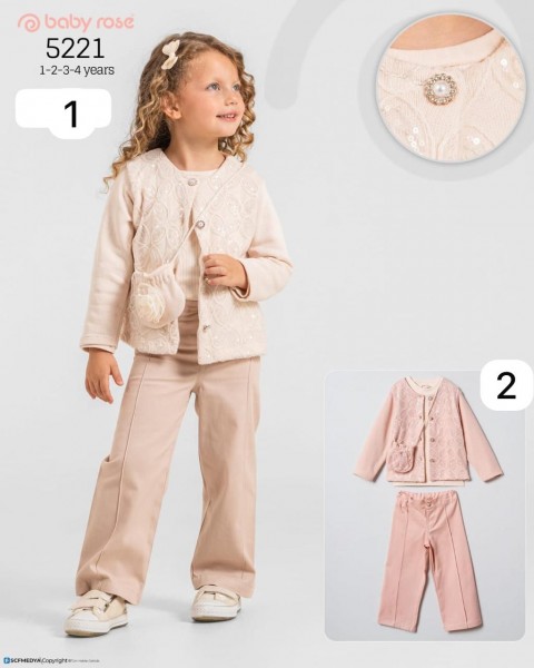 Костюм Тройка Для Девочки Baby Rose (1-2-3-4лет) 