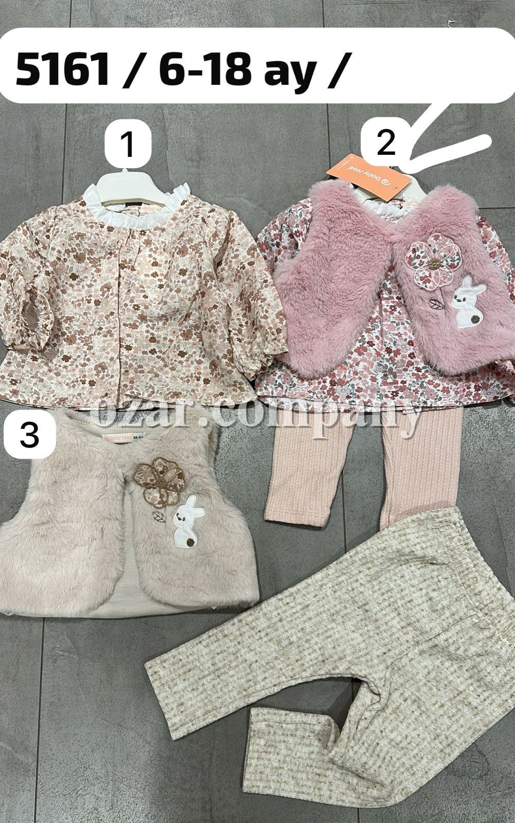 Костюм Тройка Для Девочки Baby Rose (6-9-12-18мес.)