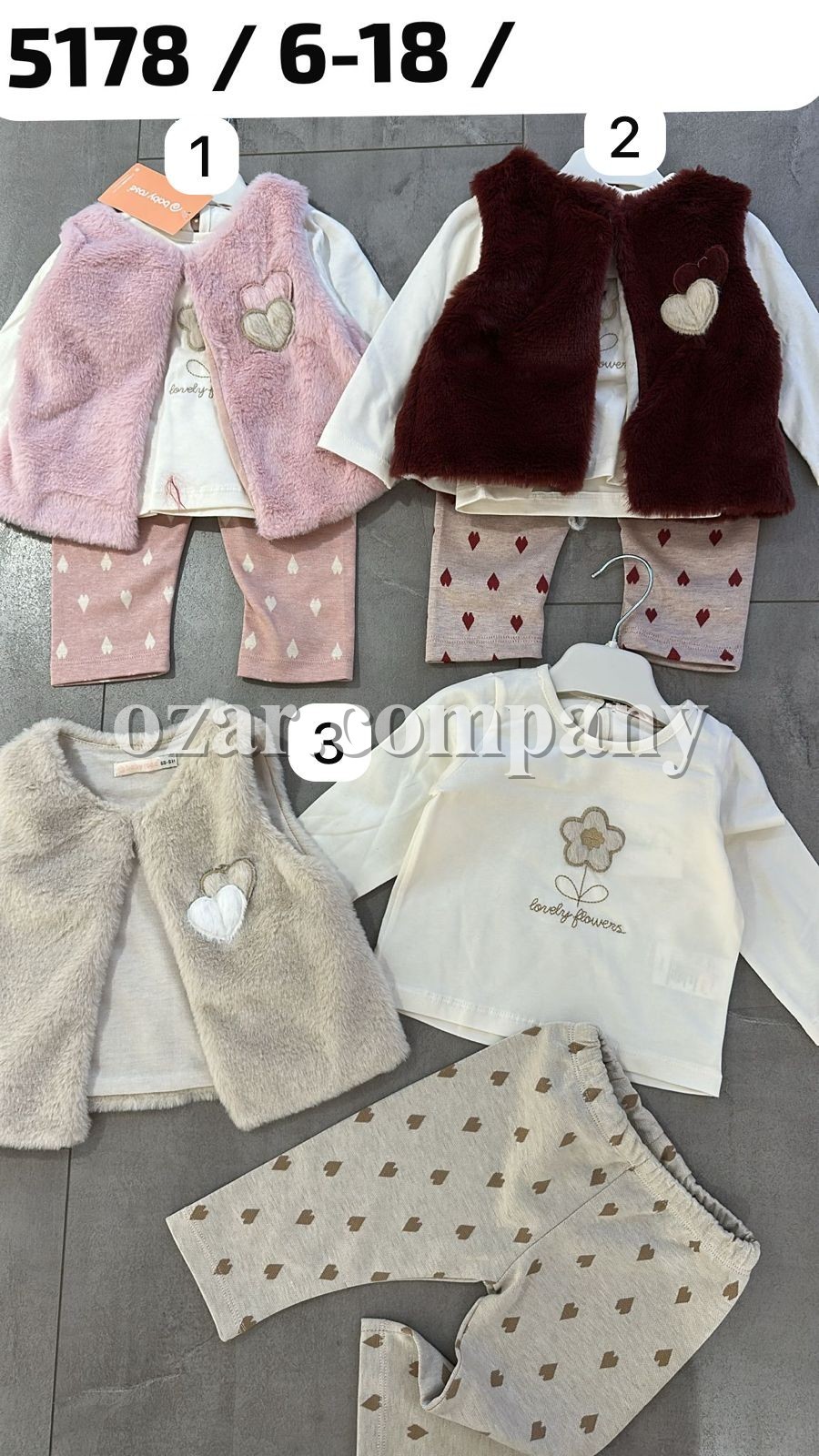 Костюм Тройка Для Девочки Baby Rose (6-9-12-18мес.)