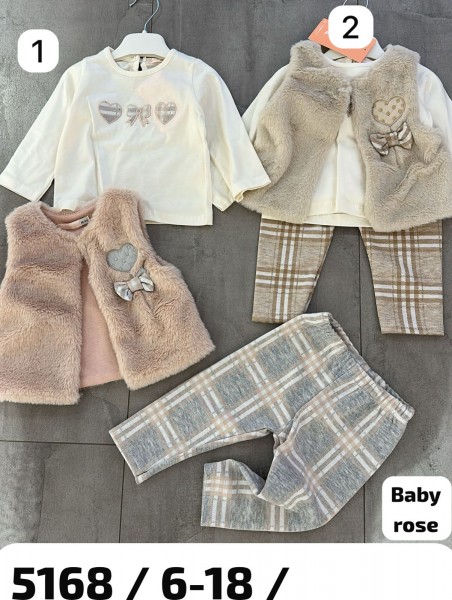 Костюм Тройка Для Девочки Baby Rose (6-9-12-18мес.)