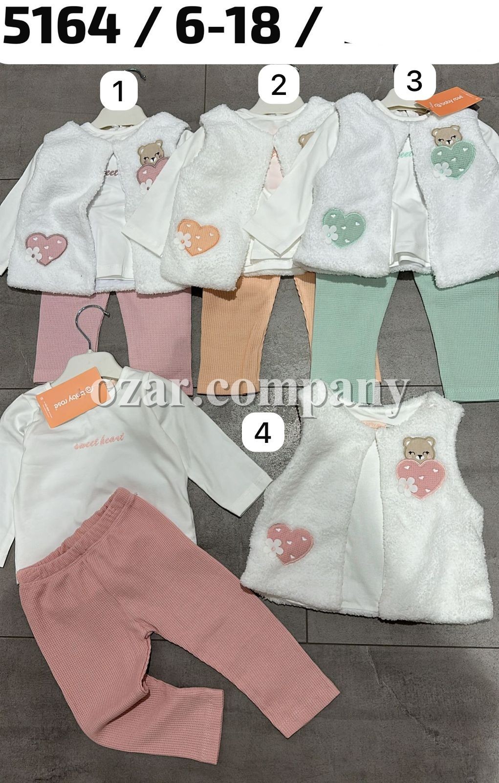 Костюм Тройка Для Девочки Baby Rose (6-9-12-18мес.)