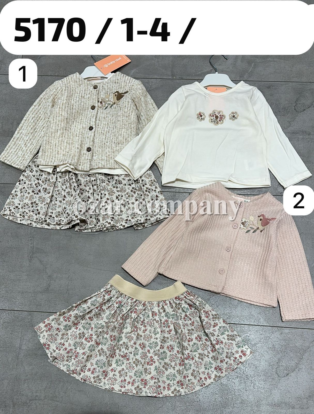 Костюм Тройка Для Девочки Baby Rose (1-2-3-4лет) 