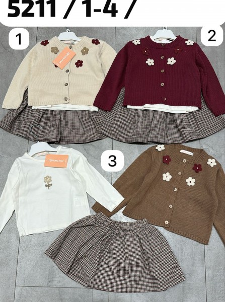 Костюм Тройка Для Девочки Baby Rose (1-2-3-4лет) 
