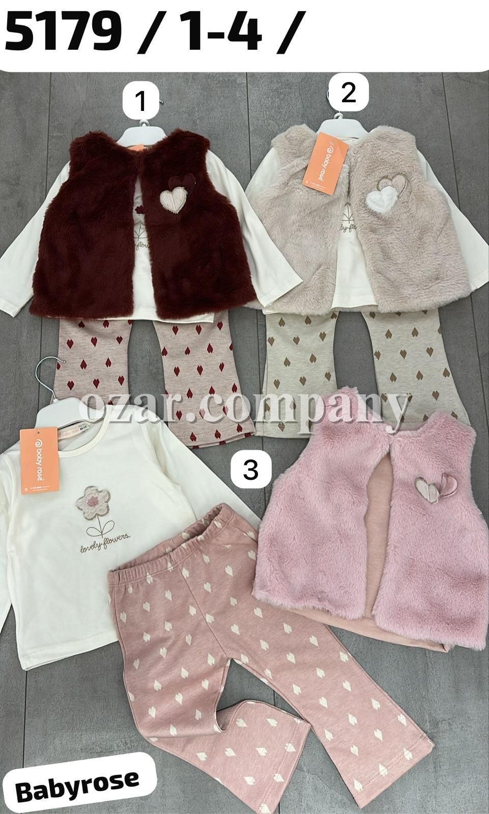 Костюм Тройка Для Девочки Baby Rose (1-2-3-4лет) 