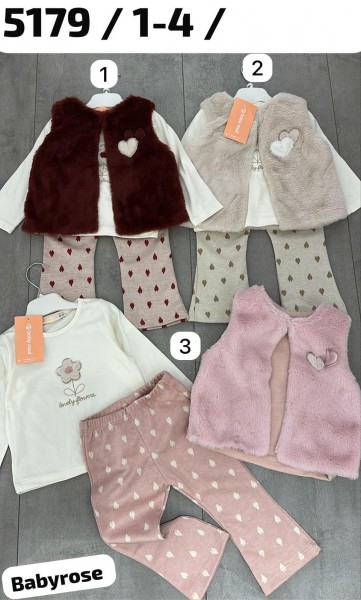 Костюм Тройка Для Девочки Baby Rose (1-2-3-4лет) 