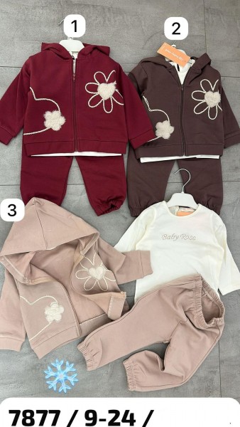 Костюм Тройка На Флисе Для Девочки Baby Rose (9-12-18-24мес.)