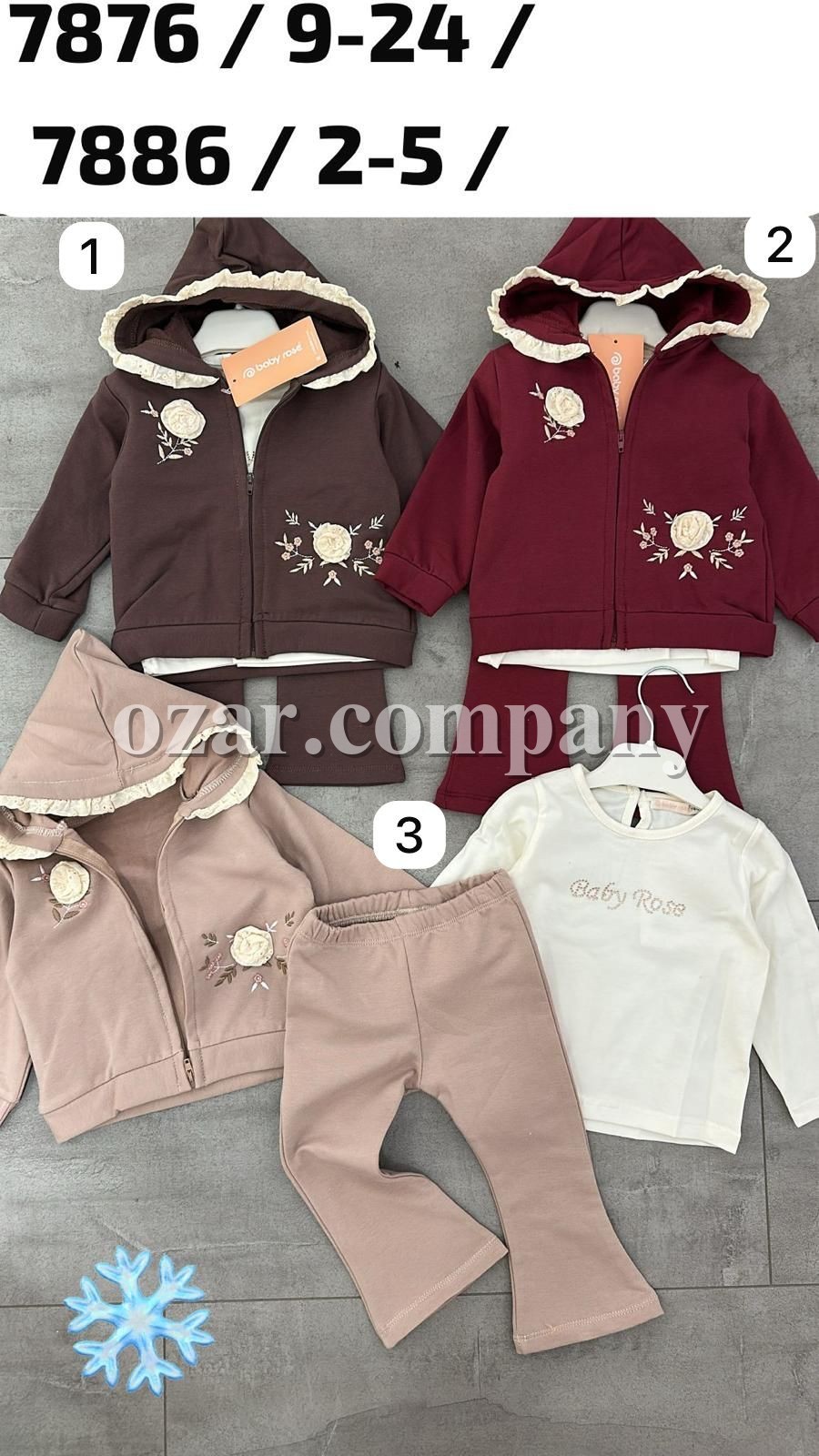 Костюм Тройка На Флисе Для Девочки Baby Rose (2-3-4-5лет)