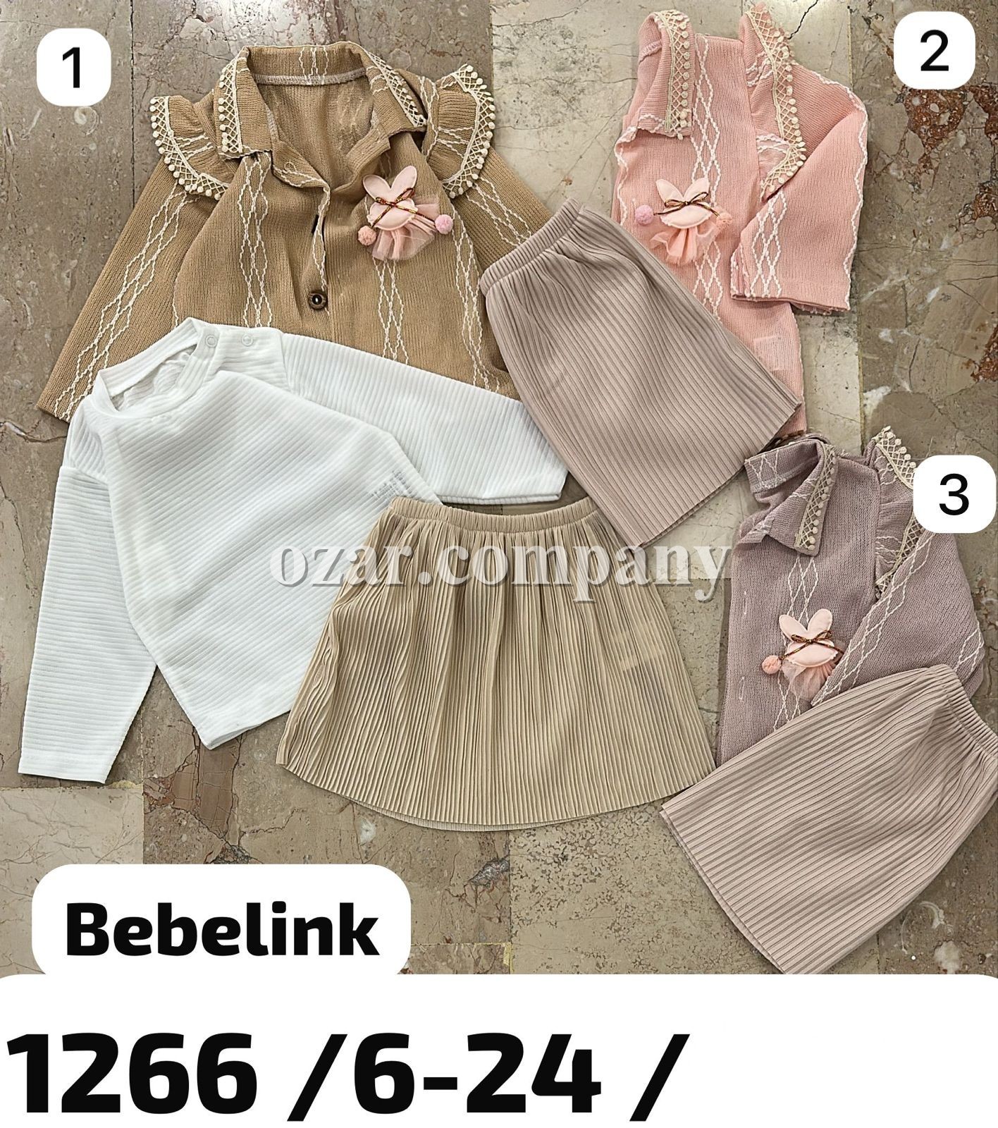 Костюм Тройка Для Девочки Bebelink (6-9/9-12/12-18/18-24мес.)