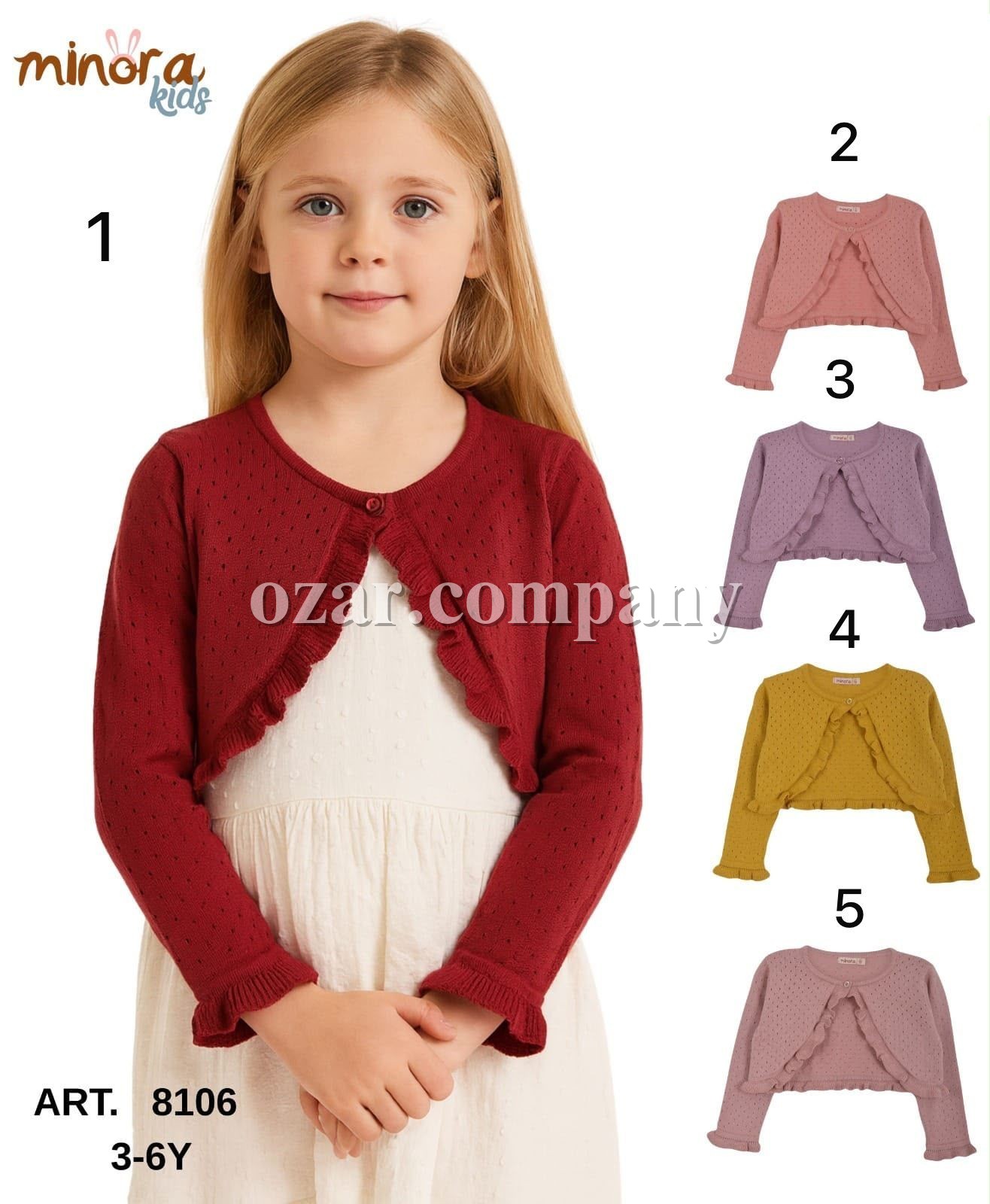Кофта Для Девочки Minora (3-4-5-6лет) 