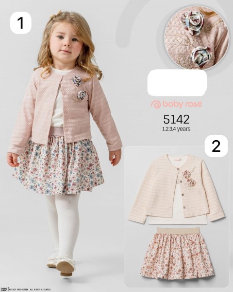Костюм Тройка Для Девочки Baby Rose (1-2-3-4лет) 