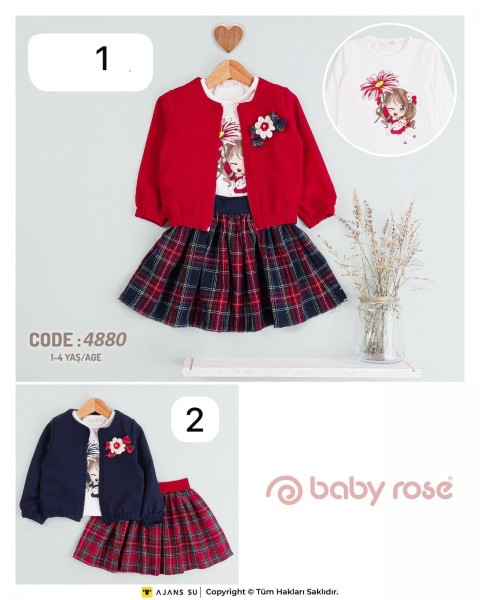 Костюм Тройка Для Девочки Baby Rose (1-2-3-4лет) 