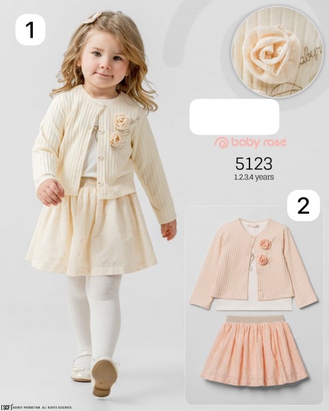 Костюм Тройка Для Девочки Baby Rose (1-2-3-4лет) 