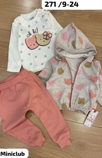 Костюм Тройка Для Девочки Mini Clup (9-12-18-24мес.)