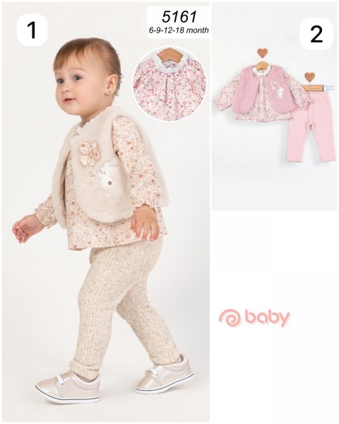 Костюм Тройка Для Девочки Baby Rose (6-9-12-18мес.)