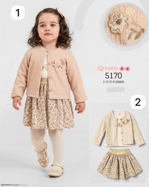 Костюм Тройка Для Девочки Baby Rose (1-2-3-4лет) 