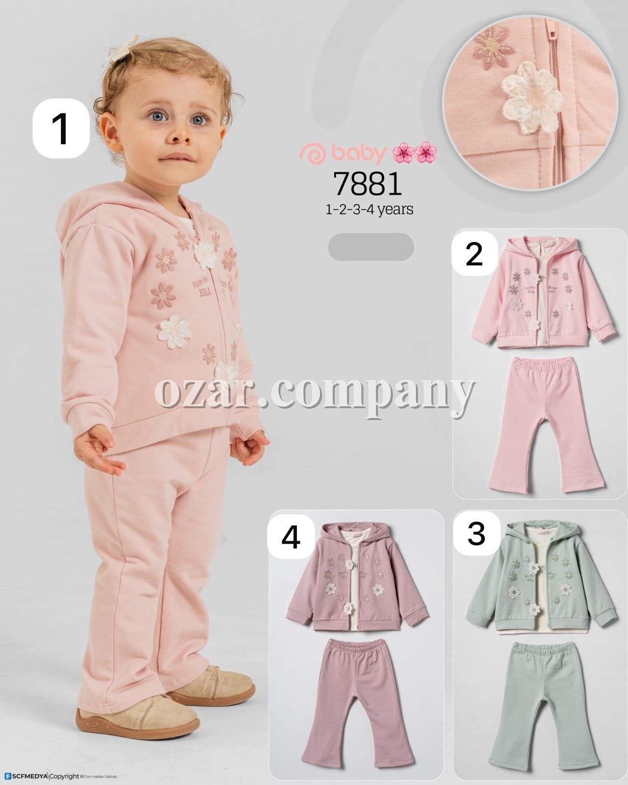 Костюм Тройка Для Девочки Baby Rose (1-2-3-4лет) 