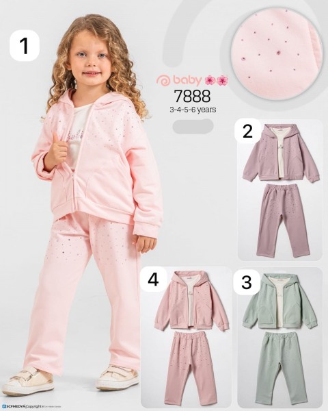 Костюм Тройка Для Девочки Baby Rose (3-4-5-6лет) 