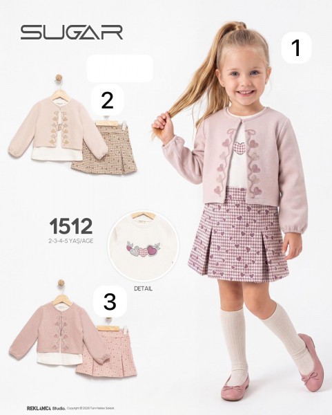 Костюм Тройка Для Девочки Sugar (2-3-4-5лет)