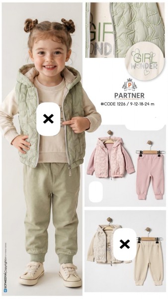 Костюм Тройка Для Девочки Partner (9-12-18-24мес.)