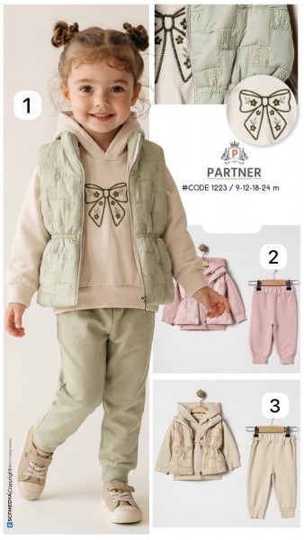 Костюм Тройка Для Девочки Partner (9-12-18-24мес.)