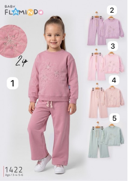 Костюм Тройка Двунитка Для Девочки Flamindo (3-4-5-6лет) 