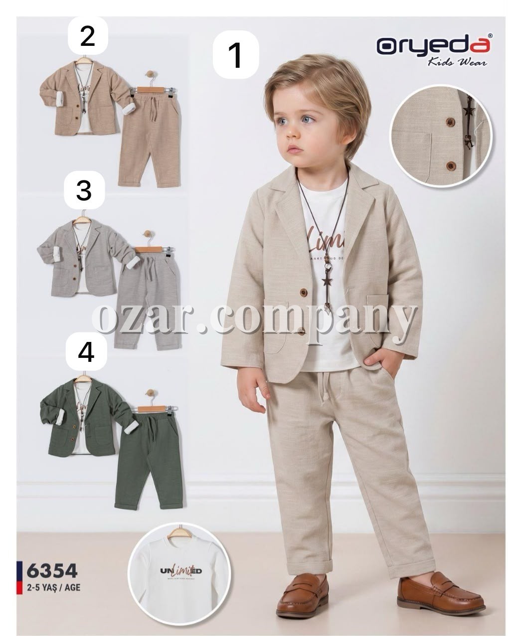 Костюм Тройка Для Мальчика Oryeda (2-3-4-5лет)