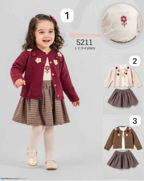 Костюм Тройка Для Девочки Baby Rose (1-2-3-4лет) 