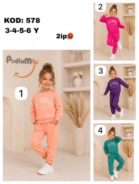 Костюм Двунитка Для Девочки PodiuMini (3-4-5-6лет) 
