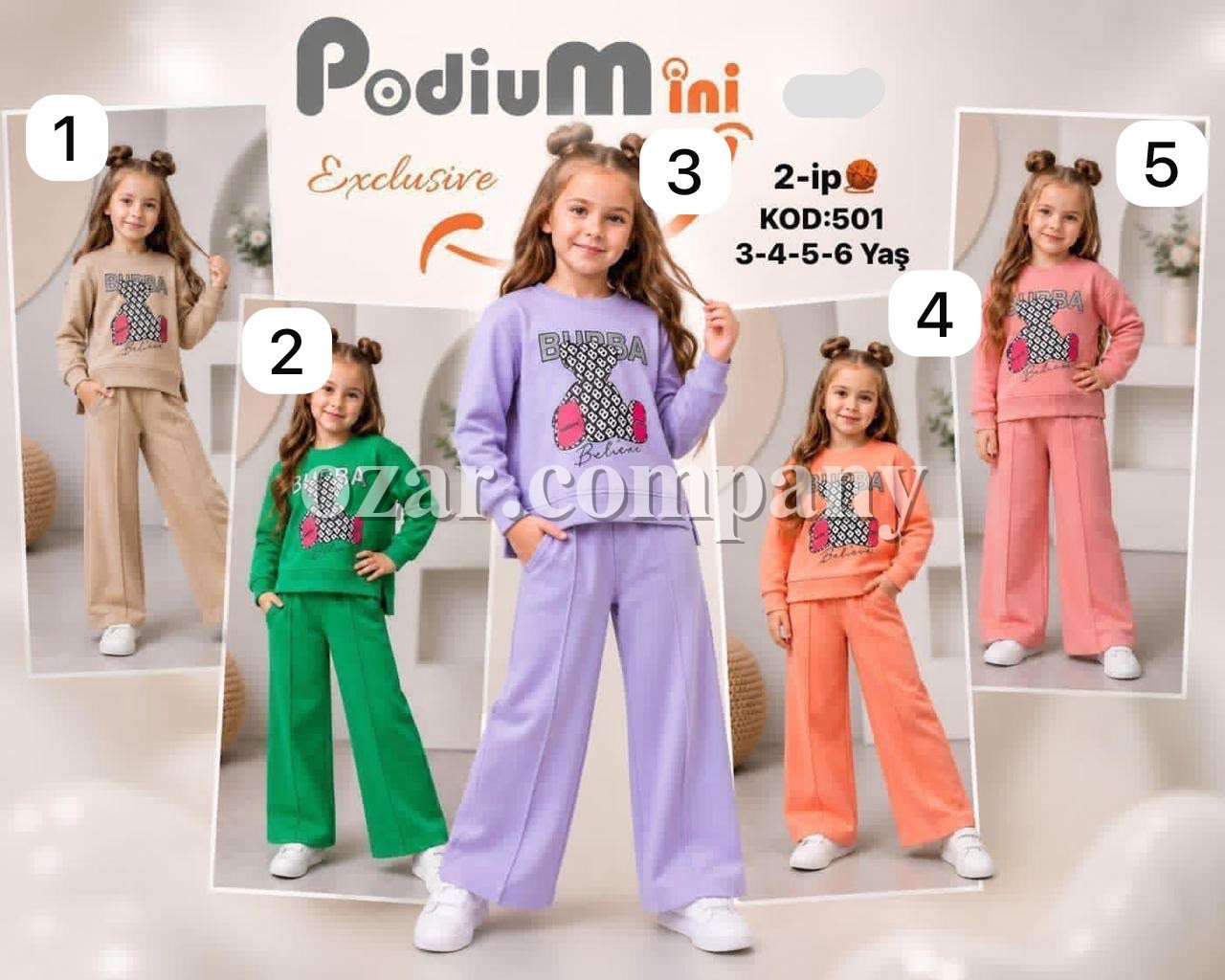 Костюм Двунитка Для Девочки PodiuMini (3-4-5-6лет) 