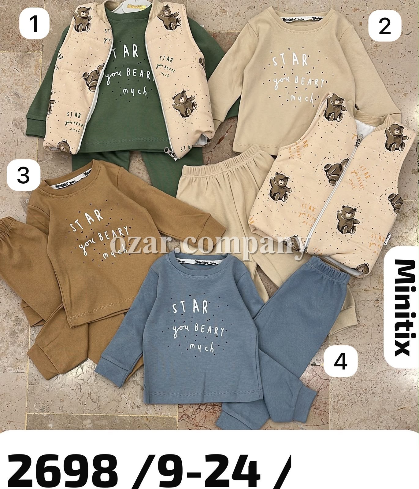 Костюм Тройка Для Мальчика Minitix (9-12-18-24мес.)