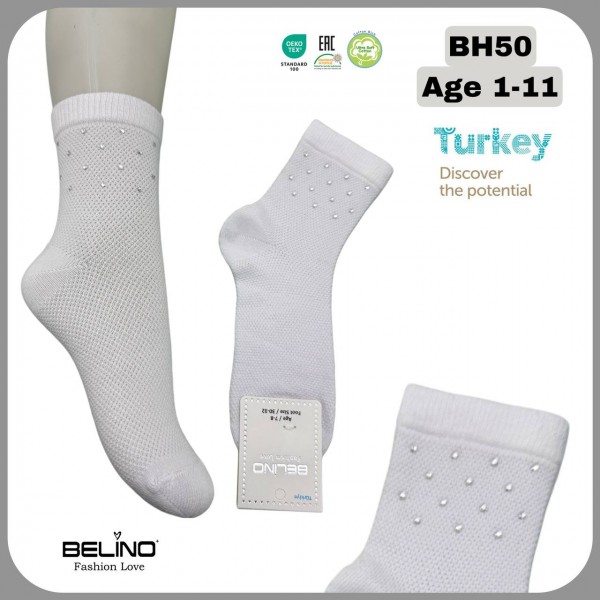 Носки Для Девочки Со Стразами Belino (1-2/3-4/5-6/7-8/9-10/11-12лет)