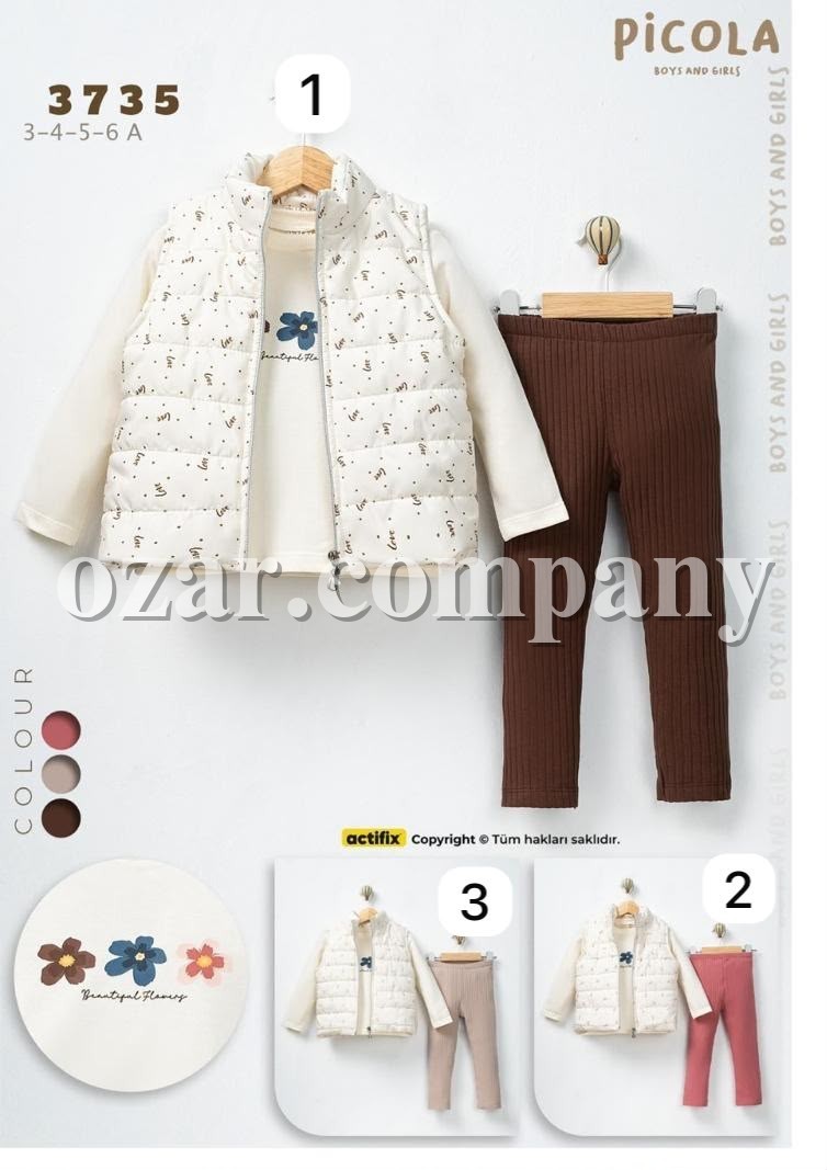 Костюм Тройка Для Девочки Picola (3-4-5-6лет)