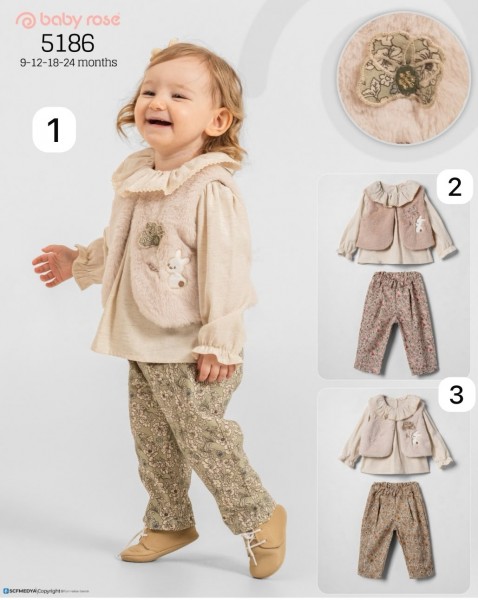 Костюм Тройка Для Девочки Baby Rose (9-12-18-24мес.)