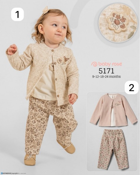 Костюм Тройка Для Девочки Baby Rose (9-12-18-24мес.)