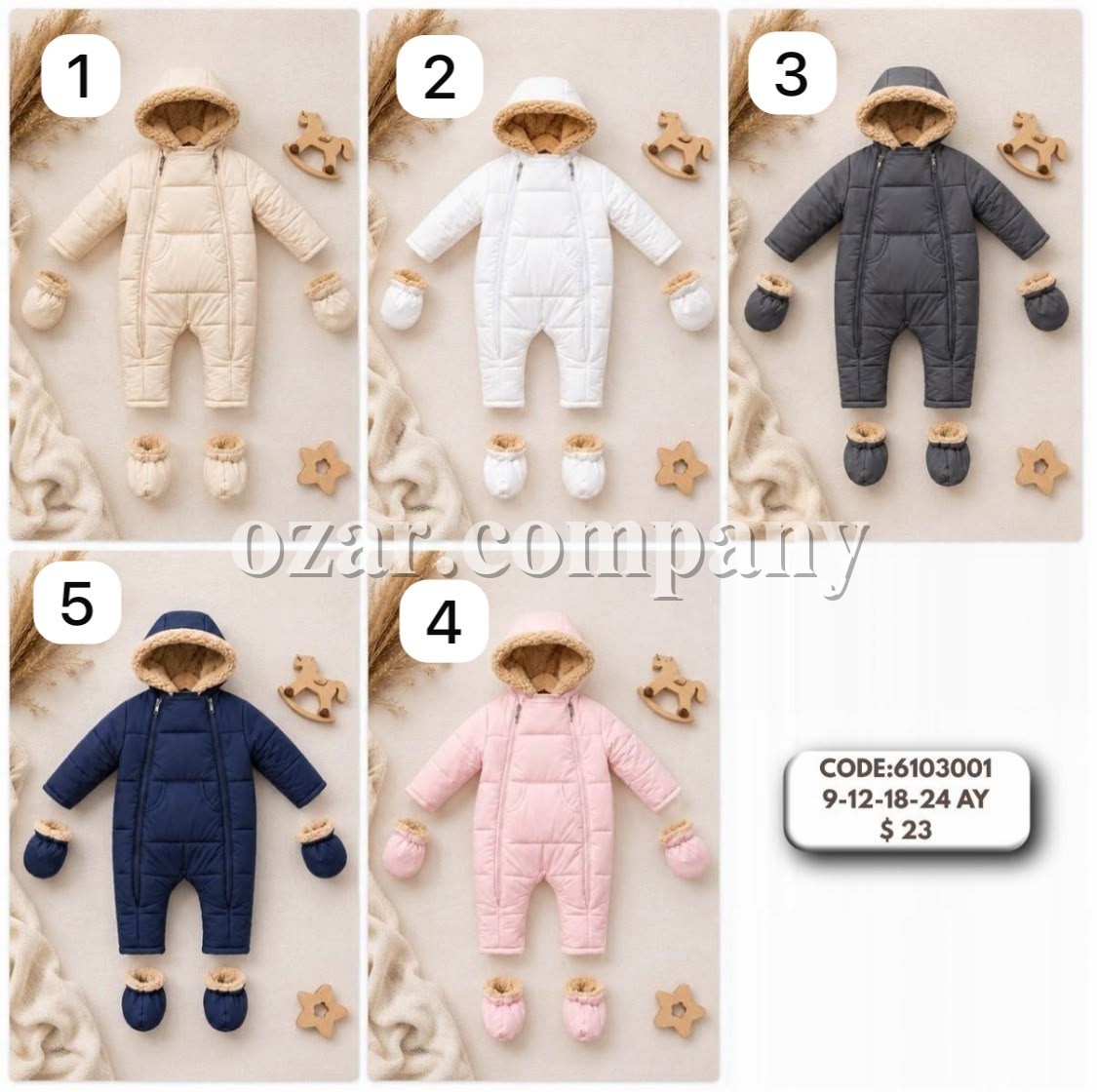 Утеплённый Комбинезон Для Новорождённых Coppa (9-12-18-24мес.)