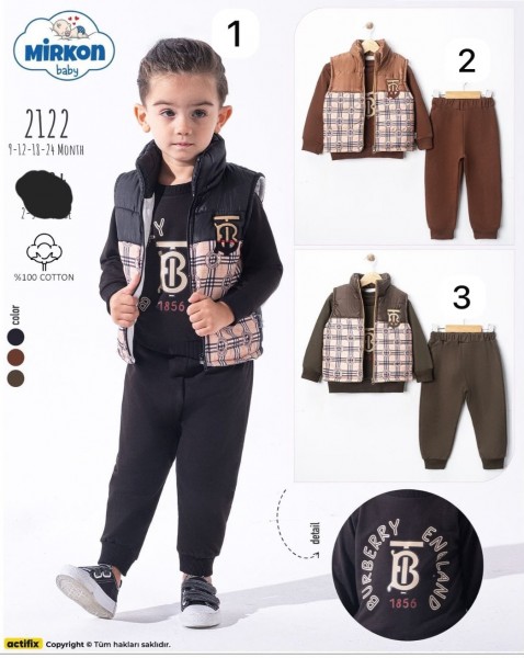 Костюм Тройка Для Мальчика Mirkon Baby (9-12-18-24мес.)