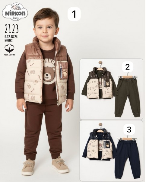Костюм Тройка Для Мальчика Mirkon Baby (9-12-18-24мес.)
