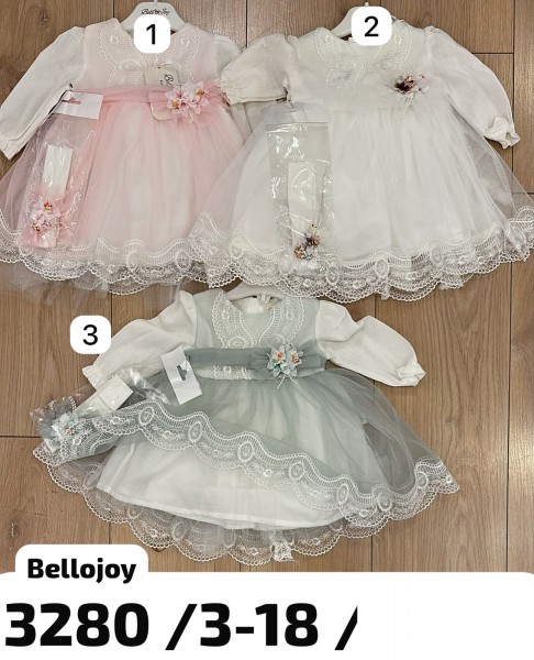 Платье Для Девочки Bello Joy (0-3/3-6/6-9/9-12/12-18мес.)