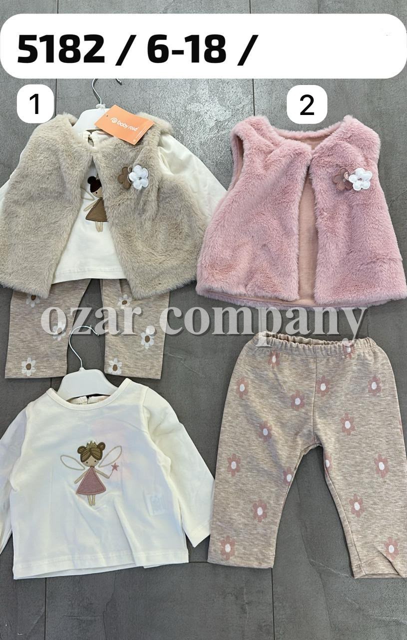 Костюм Тройка Для Девочки Baby Rose (6-9-12-18мес.)